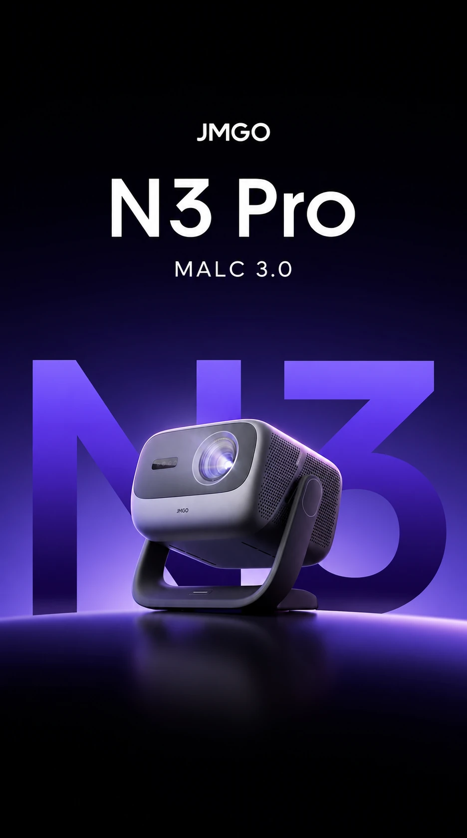 JMGO N3 Pro MALC 3.0 triple-laser projector